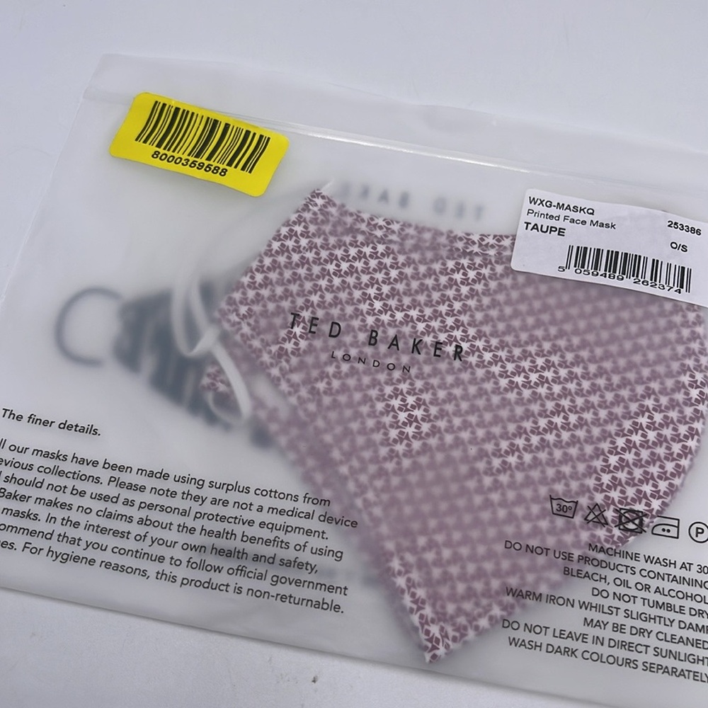 Ted Baker Patterned Face Mask TED BAKER LONDON Reversible Reusable FACE MASK
NWT - Picture 3 of 15